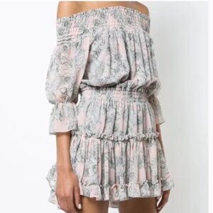 MISA LOS ANGELES Geroux Off the Shoulder Dress Sz Small